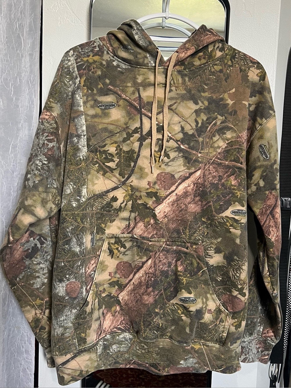 Mountain Camo Hooded Pullover Sweatshirt - Men's Green Camo